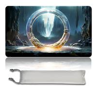 MPLR BOARD GAME Tapis de jeu MTG + sac étanche gratuit, bords cousus, surface en caoutchouc lisse, MTG PlayMat avec zones (An original Black Lotus Playmat) (Sol RingNO Zone)