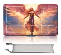 MPLR BOARD GAME Tapis de jeu MTG + sac étanche gratuit, bords cousus, surface en caoutchouc lisse, MTG PlayMat avec zone (An Original MTG Playmat) (avec zone, AVACYN, Angel of Hope)
