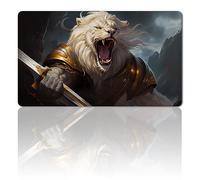 MPLR BOARD GAME Tapis de jeu MTG + sac étanche gratuit, bords cousus, surface en caoutchouc lisse, MTG PlayMat avec zones (An Original Ajani, Strength of The Pride Playmat) (No Zone)