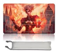 MPLR BOARD GAME Tapis de jeu MTG + sac étanche gratuit, bords cousus, surface en caoutchouc lisse, MTG PlayMat avec zones (An Original Ancient Hellkite Playmat) (Chandra, Torch of Defiance-1)