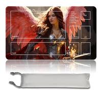 MPLR BOARD GAME Tapis de jeu MTG + sac étanche gratuit, bords cousus, surface en caoutchouc lisse, MTG PlayMat avec zone (An Original MTG Playmat) (avec zone, Archangel of Thune)