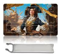 MPLR BOARD GAME Tapis de jeu MTG + sac étanche gratuit, bords cousus, surface en caoutchouc lisse, MTG PlayMat avec zones (An Original Admiral Beckett Brass Playmat) (avec zone)