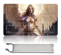 MPLR BOARD GAME Tapis de jeu MTG + sac étanche gratuit, bords cousus, surface en caoutchouc lisse, MTG PlayMat avec zones (An Original Ancient Hellkite Playmat) (Akroma avec zone)