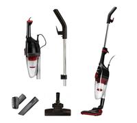 MPM - Aspirateur balai sans sac léger avec Voleur intégré - Aspirateur 2-en-1 600W - Rouge/Noir