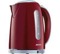 MPM - Bouilloire - Témoin lumineux - Filtre remplaçable - Détartre et élimine les impuretés - 1,7 l - Rouge
