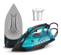 MPM Fer à repasser à vapeur avec arrêt automatique 3500 W - Fer à repasser avec vapeur verticale, vapeur continue 35 g/min - Système anti-calcaire et anti-gouttes - Semelle en céramique, autonettoyage