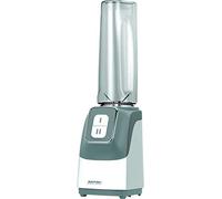 MPM MBL-22 Smoothie Blender Good To Go, Mini Blender, 2 Bouteilles Portables, 0,6 Litres, sans BPA, 2 Vitesses, Lames en Acier Inoxydable, 350W, Blanc/Gris