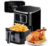 MPM MFR-09 Airfryer Friteuse à air chaud, 5 l, 1450 W, 6 programmes automatiques, cuisson sans graisse, griller et cuire sans huile, minuterie, régulateur de température, revêtement anti-adhésif