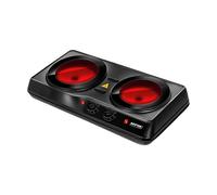 Mpm mke-21 cuisinière électrique vitrocéramique portable, plaque 2 feux 19 - 16,5 cm, 2000, noir