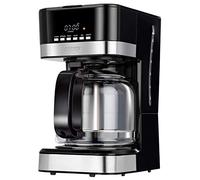 MPM MKW-05 Cafetière à Filtre Électrique, Machine à Café Automatique, Programmable, 15 Tasses, 1,8 Litres, Filtre Permanent, Écran LCD, Fonction de Maintien au Chaud, 950W, Noir/Acier Inoxydable
