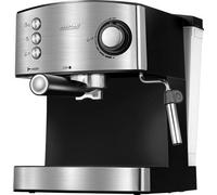 MPM MKW-06M Machine à espresso et à cappuccino 20 bars, machine à espresso et à cappuccino, mousseur à lait, chauffe-tasses, boîtier en acier inoxydable, réservoir d'eau amovible 1,7 L, 850W