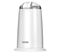 MPM MMK-07 Moulin à Café Électrique, Graines, Épices et Noix, Double Lame en Acier Inoxydable, Vitesse de Mouture Min, Capacité 40g, 140W, Blanc