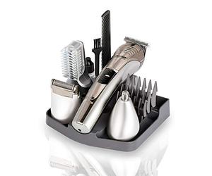 MPM MMW-04 Set tondeuse sans fil pour homme, tête, barbe, corps, nez et oreilles, avec accessoires, 45 minutes d'autonomie