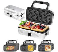 Gaufrier / croque-monsieur Mpm Mpm mop-33m sandwich 3 en 1 plaques interchangeables toaster sandwich gaufrier belge grill 1200w negro