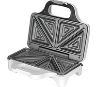 MPM MOP-34 Machine à sandwich pour 2 sandwichs, 4 triangles à sandwich, plaques antiadhésives, thermostat blanc