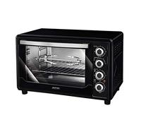 MPM MPE-07T Four Électrique à Convection de 45 Litres, Rôtissoire à Poulet, Porte en Verre Double, 5 Modes de Chauffage, Minuterie, Réglage de la Température, Noir, 2000W