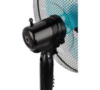 MPM MWP-17/C Ventilateur sur Pied Oscillant à Hauteur Réglable et 3 Vitesses 42cm 50W Noir