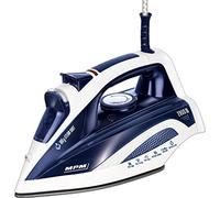 MPM MZE-21/N Fer à Repasser à Vapeur, Semelle Céramique, Vapeur Verticale, Steam Knock, Autonettoyant, Anti-goutte, 6 Fonctions, Réservoir 400 ml, 2800 W
