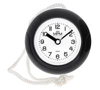 MPM Quality Design Badezimmer-Uhr aus Kunstoff, Quarz-Uhrwerk Sweep, 3-5 ATM Wasserdicht, Schwarz, Ø 135 mm, geeignet Auch für Außenbereich und ALS Badezimmeruhr, Pooluhr, Küchenuhr