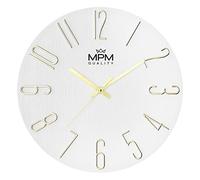 MPM Quality Horloge Murale Design, Chiffres 3D, Mouvement à Quartz précis, ∅ 305 mm, décoration Murale Moderne pour Salon, Chambre ou Bureau