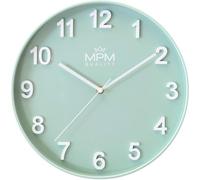 MPM Quality Horloge Murale Rivera B, Vert Pastel, en Plastique Moderne, Belle décoration pour n'importe Quelle pièce, Ø 306 mm, élément Design, Parfaite comme Chambre à Coucher, Chambre d'enfant,