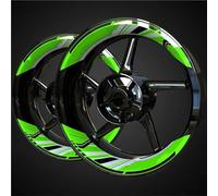MPODYTSF Autocollant décalcomanie Autocollants De Jantes De Moto pour Kawasaki Z1000, Z900, Z750, pour Ninja 650, ZX9R, ZX10R, ZX6R Décoration De Jantes(Green)