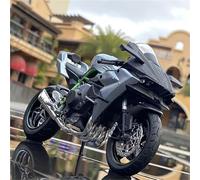 MPODYTSF Modèle réduit 1/12 pour Kawasaki H2R Modèle De Moto Moulé sous Pression Collection Hobby Jouet Son Et Lumière Cadeau Tout-Terrain(Turquesa)