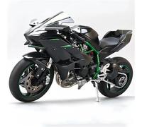 MPODYTSF Modèle réduit 1:6 pour Kawasaki H2R Racing Moto Alliage Modèle De Voiture Moulé sous Pression Son Et Lumière Dynamique Ornements Décoration Collection(Nero)