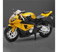 MPODYTSF Modèle réduit Collection De Décorations en Alliage Métallique Et Cadeaux d'anniversaire pour Garçon, Modèle Réduit Moto pour BMW S1000 RR Moulé sous Pression À L'échelle 1:12(Yellow)