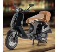 MPODYTSF Modèle réduit Modèle De Voiture Jouet pour Vespa 946 en Alliage Moulé sous Pression, Rétro, Pédale, Roue Avant, Direction, Pneu Caoutchouc, Ornement, Jouets, Échelle 1:12(Nero)