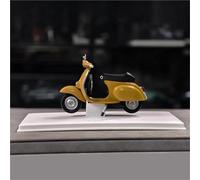 MPODYTSF Modèle réduit Modèle Réduit De Moto en Alliage Série Mini, Décorations Bureau Voiture Miniature Collection 1/18 pour Vespa 125 50R 50N(Yellow)