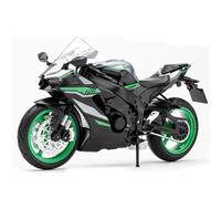 MPODYTSF Modèle réduit Modèle Réduit De Moto en Métal Moulé sous Pression, Collection Son Et Lumière, Cadeau 1/12 pour Kawasaki pour Ninja ZX-10R(Nero)