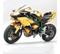 MPODYTSF Modèle réduit Modèle Réduit De Moto Moulé sous Pression À L'échelle 1:6, en Alliage, Jouet Collection, Son Et Lumière, Tout-Terrain, pour Kawasaki H2R(Gold)