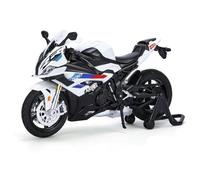 MPODYTSF Modèle réduit pour BMW S1000RR Simulation Alliage 1/12 Modèle De Moto Son Lumière Jouet Voiture(White)