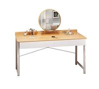 MPOPO Coiffeuse Coiffeur de vanité avec Miroir 2 tiroirs Taille Dames ou Commode Filles