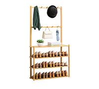 MPOPO Étagère à Chaussures Rack de Rack Rangement du Moniteur Multifonctionnel bibliothèque étagère Bonne capacité palier d'économie d'espace