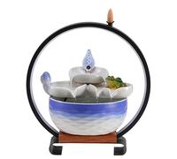 MPOPO Fontaines de Table Ornements en céramique représentant Une Eau Courante, Table Basse, Salon, décoration créative for la Maison avec Roue Feng Shui Fontaines d'intérieur