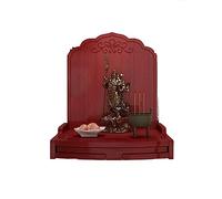 MPOPO Table d'autel de méditation en bois massif, niches, sanctuaires, armoires et plateformes bouddhistes offrent un culte aux ancêtres du Bodhisattva Guanyin, le dieu de la richesse, Guan Gong Table