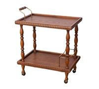 MPOPO Table de Chevet Desserte de Salon, canapé, Table d'appoint Mobile, étagère Double Couche, Meuble Salle à Manger rétro Petite Table