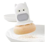 Mppchhn Brosse À Vaisselle avec Distributeur De Savon | Éponge À Récurer À Pression pour La Vaisselle De Cuisine,Brosse De Nettoyage pour Ustensiles De Cuisine | pour Évier de, Plan de Travail
