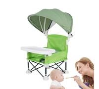 Mppchhn Chaise Haute Pliante Portable Pour Bébé | Siège Enfant Extérieur Plateau Amovible,Siège Repas Pliable Avec Pare-Soleil Pour Maison Voyage Pique-Nique Plage