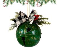 Mppchhn Cloches De Noël en Décoration - Déco Maison Rustique avec Nœud - Charme De Cloches De Fêtes avec Artificielle | pour Couronnes de Porte Fenêtre Arbre Salle de Classe Cheminée Chambre Porche