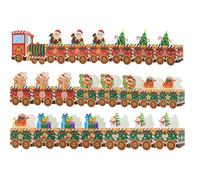 Mppchhn Coffret De Noël - 24 Pièces En Forme De Train Organisateur De Stockage Et Décoration,Boîtes De Bonbons De Noël,pour Famille, Amis, Bureaux, Fêtes, Vacances, Chocolat et Cartes