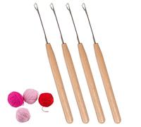 Mppchhn Crochet à,Acier Inoxydable Petit Outil De Réparation | 4 Pièces Crochets Ergonomiques Pour Couture,Pour Débutants Artisanat Maman Rénovation Raccommodage Enfilage Bijoux Tressage Cheveux