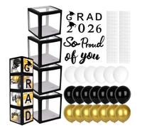 Mppchhn Décorations pour la Fête de Remise de Diplôme 2026 | Arc avec ballons et boîtes pour centres de table | Décorations pour Remise de Diplômes du Lycée | pour Rassemblements Intérieurs