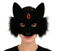 Mppchhn Déguisement Visage Chat,Couvre Chef Peluche Chat Visage - Masque Chaton Déguisement - Pour Hommes Femmes Événements École Photos Fêtes