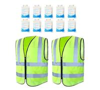 Mppchhn Gilet De Sécurité - Lot De 2 Pièces Gilet De Construction Réfléchissant Avec 10 Poches - Accessoires De Loisirs En Plein Air Pour Moto, Électricien, Pêche, Travail, Chasse, Camionnage Et