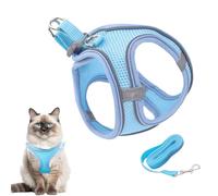Mppchhn Harnais anti-fugue pour chat | Harnais réglable pour la marche, gilet pour chaton de petite, moyenne et grande taille, fournitures pour les voyages, l'extérieur, le dressage