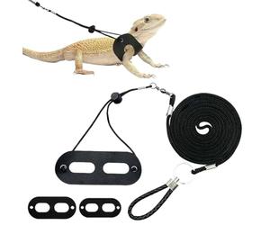 Mppchhn Harnais pour Dragon Barbu | Kit Harnais et Laisse pour Dragon Barbu | Laisse de Traction Ajustable Anti-évasion pour Petits Animaux Tortue Hamster pour Promenade Dressage et Sorties