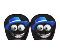 Mppchhn Housse Appuie-Tête Voiture | 2 Pièces Housses pour Appui-Tête Véhicule | Décorations Intérieures Amusantes Design Yeux Cartoon Mignons | Pour Famille Voiture Remorque Tracteur Camion SUV MPV